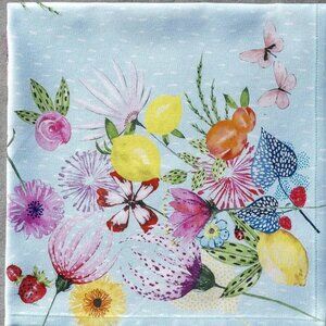 Maison d'Hermine Jardin D'Été Mint 100% Cotton Floral Napkins